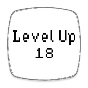 Level Up - 18th Birthday - Square fridge magnet - white - Front