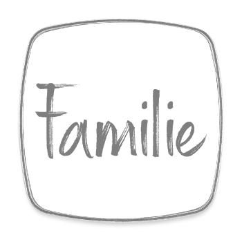 Famille - Magnet carré - blanc - Devant