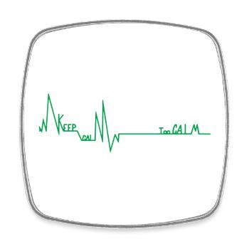 Krankenpflege-Herzschlag-T-Shirt - Viereckiger Kühlschrankmagnet - Weiß - Vorne