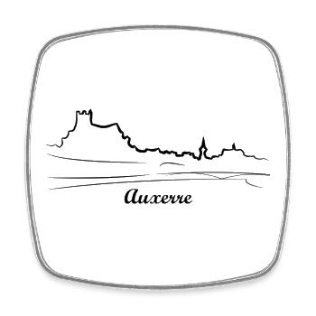 auxerre - Magnet carré - blanc - Devant