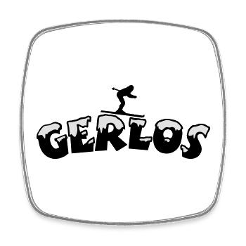 Gerlos Schnee Wintersport - Viereckiger Kühlschrankmagnet - Weiß - Vorne
