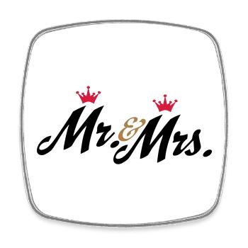 mariage - Magnet carré - blanc - Devant