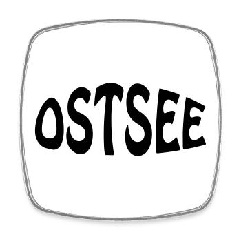Ostsee - Viereckiger Kühlschrankmagnet - Weiß - Vorne