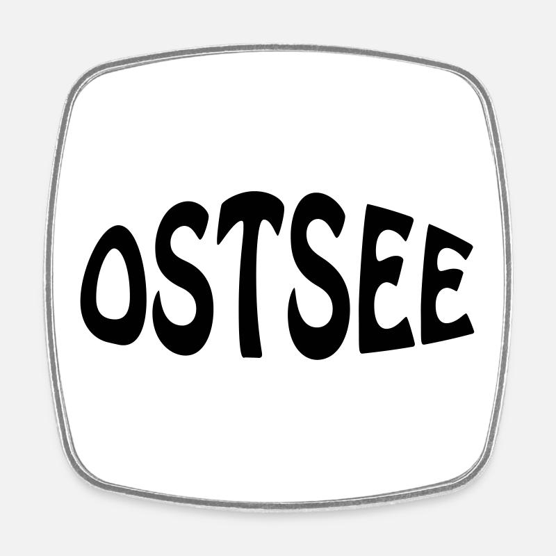 Ostsee - Viereckiger Kühlschrankmagnet - Weiß