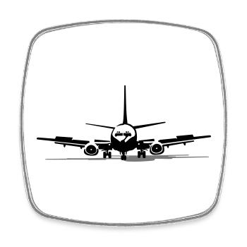_737 - Square fridge magnet - white - Front