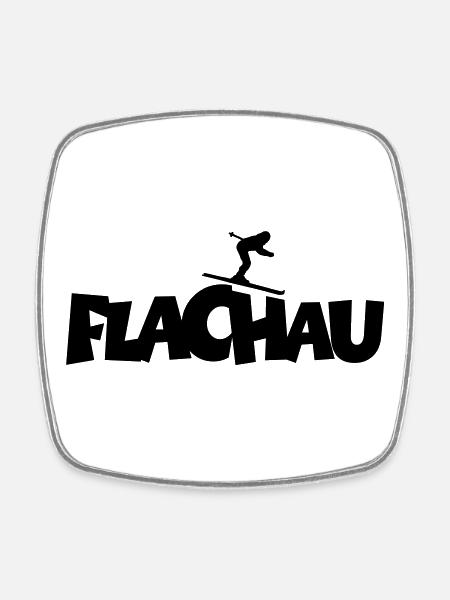 Flachau Ski (F) - Square fridge magnet - white