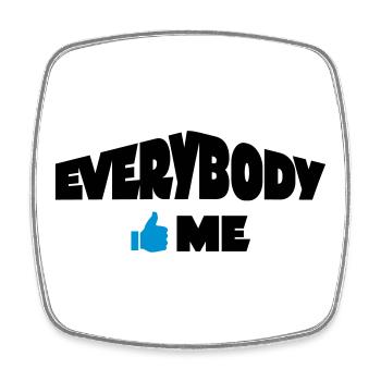funny - Square fridge magnet - white - Front