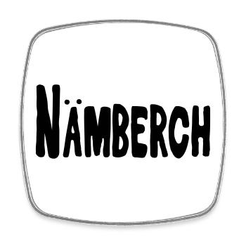 Nämberch kennt jeder in Franken - Viereckiger Kühlschrankmagnet - Weiß - Vorne