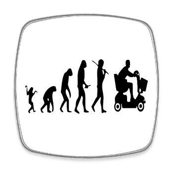 Die Entwicklung des Mobilitätsrollers für Menschen mit Behinderungen # - Viereckiger Kühlschrankmagnet - Weiß - Vorne