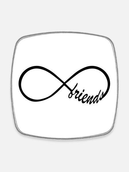 Friends Infinity Swag - Magnet carré - blanc
