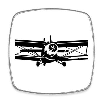 Heliskiing - Square fridge magnet - white - Front