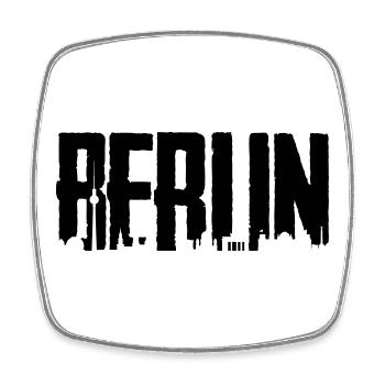 Berlin T-Shirt - Square fridge magnet - white - Front
