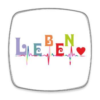 Heart Heart Curve LIFE - Square fridge magnet - white - Front