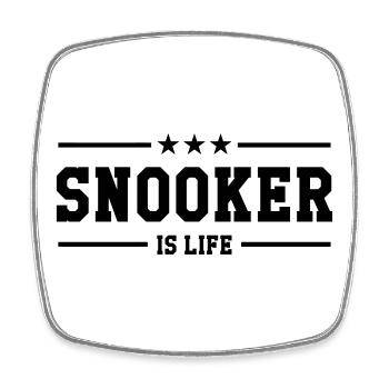 Snooker is life ! - Magnet carré - blanc - Devant