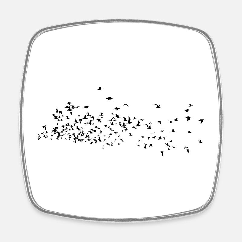 Vögel Tiere - Viereckiger Kühlschrankmagnet - Weiß