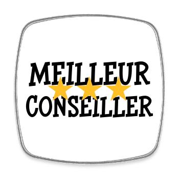 Meilleur Conseiller - Magnet carré - blanc - Devant
