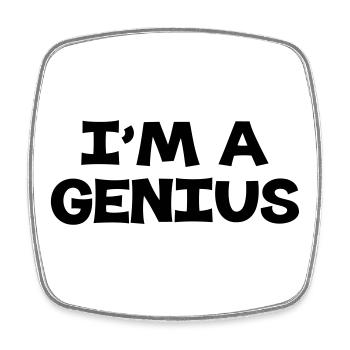 I'm a Genius - Square fridge magnet - white - Front