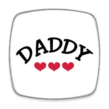 Daddy - Square fridge magnet - white - Front