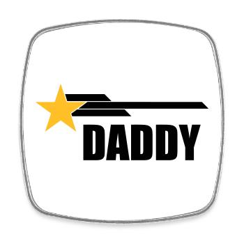 Daddy - Square fridge magnet - white - Front