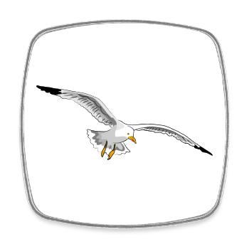 gull - Square fridge magnet - white - Front
