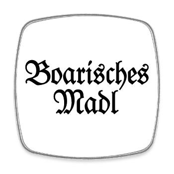 Boarisches Madl - Ein Mädel aus Bayern - Viereckiger Kühlschrankmagnet - Weiß - Vorne