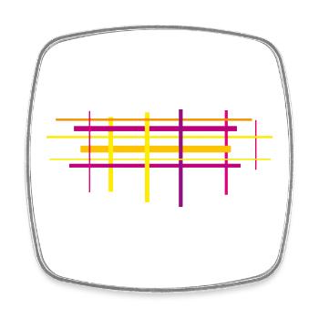 abstrakt / Linien - Square fridge magnet - white - Front