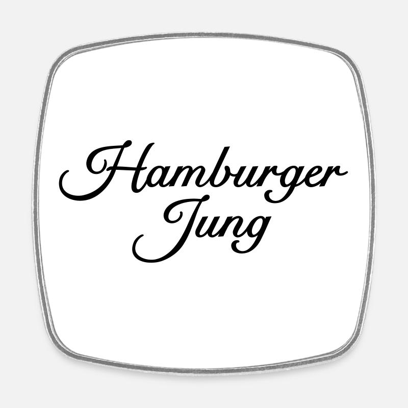 Hamburger Jung Klassisch - Viereckiger Kühlschrankmagnet - Weiß