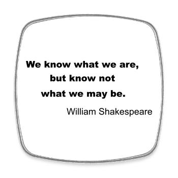 William Shakespeare Quote - Square fridge magnet - white - Front