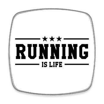 Course à Pied / Running / Jogging / Coureur - Magnet carré - blanc - Devant