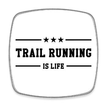 Laufen / Running / Jogging / Joggen / Marathon - Viereckiger Kühlschrankmagnet - Weiß - Vorne