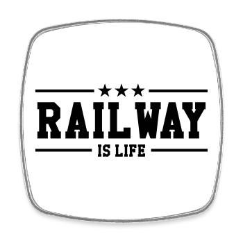 Eisenbahner / Eisenbahnen / Eisenbahn / Bahn - Viereckiger Kühlschrankmagnet - Weiß - Vorne