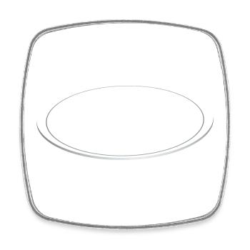 3D Saturnring metallic - Viereckiger Kühlschrankmagnet - Weiß - Vorne