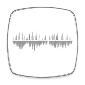 Sound of Nature - Winter - Square fridge magnet - white - Front