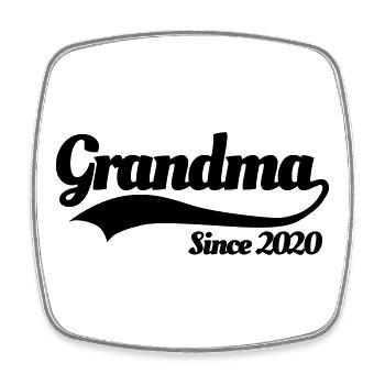 Grandma since 2020 Oma Ankündigung Schwangerschaft - Viereckiger Kühlschrankmagnet - Weiß - Vorne