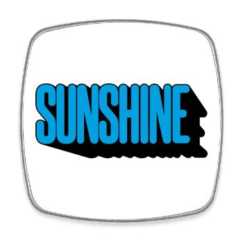 Sunshine - Viereckiger Kühlschrankmagnet - Weiß - Vorne