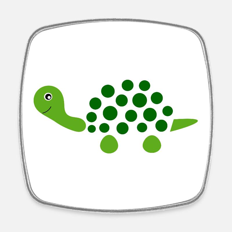 Tortue Tortues - Magnet carré - blanc