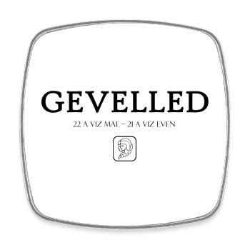 Bretagne - Gevelled - Gémeaux - Magnet carré - blanc - Devant