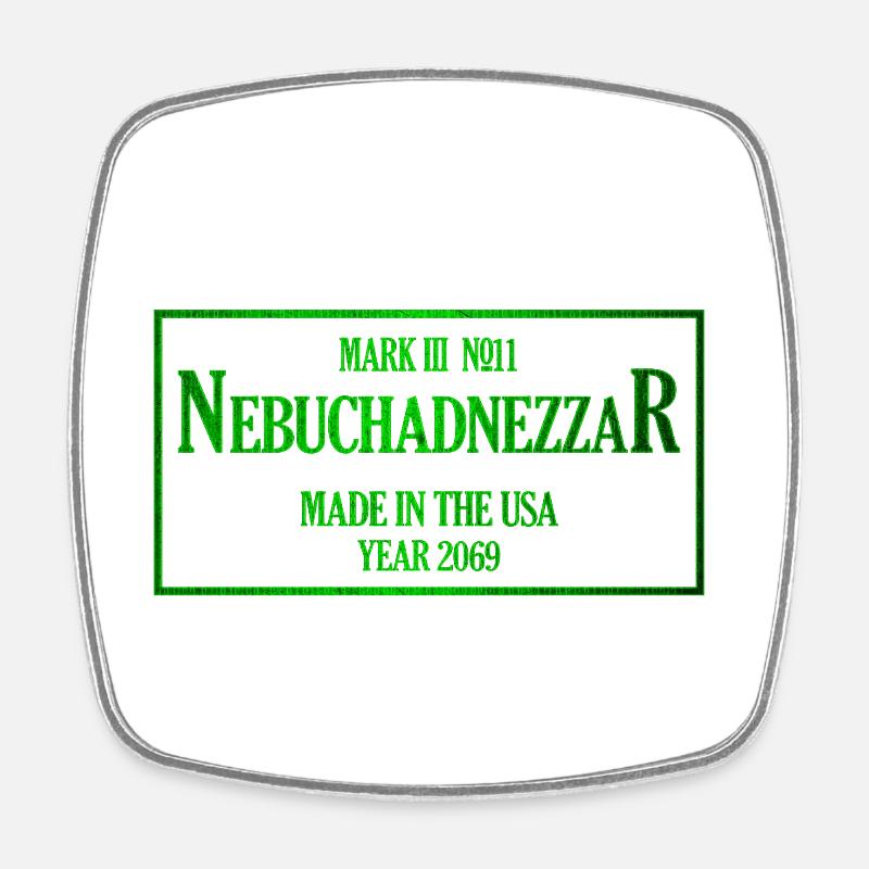 Nebuchadnezzar Schiff Matrix Geschenkidee - Viereckiger Kühlschrankmagnet - Weiß