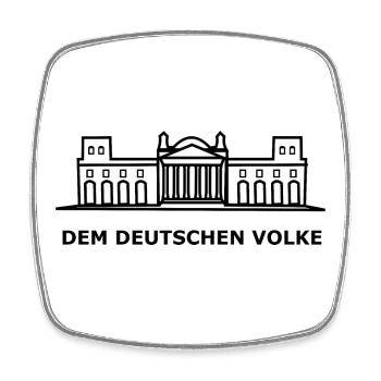 Bundestag Wahl - Viereckiger Kühlschrankmagnet - Weiß - Vorne