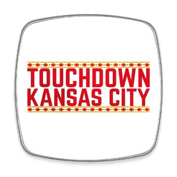 Touchdown Kansas City Stadion-Print - Viereckiger Kühlschrankmagnet - Weiß - Vorne