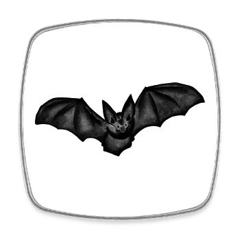 Bat - Square fridge magnet - white - Front