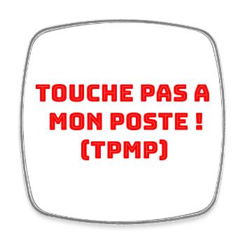 Design T-Shirt Don't Touch My Post + Mug, Mug - Square fridge magnet - white - Front