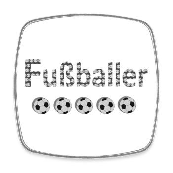 Fußballer, FußballFan, WM, coole fußballmotive - Viereckiger Kühlschrankmagnet - Weiß - Vorne