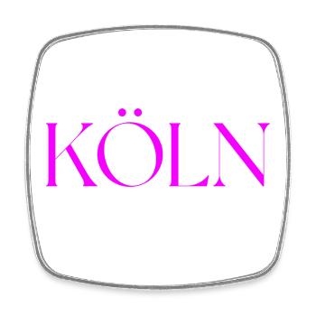 Köln meine Heimat - Viereckiger Kühlschrankmagnet - Weiß - Vorne