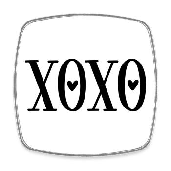 XOXO adore le design minimaliste - Magnet carré - blanc - Devant