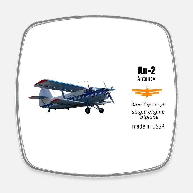 An-2 - Viereckiger Kühlschrankmagnet - Weiß