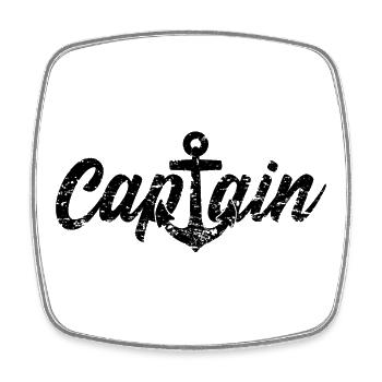 CAPTAIN KAPITÄN - Square fridge magnet - white - Front