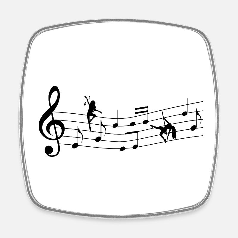 Dance - Square fridge magnet - white