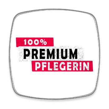 100% Premium Pflegerin Design / Geschenkidee - Viereckiger Kühlschrankmagnet - Weiß - Vorne