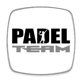Padel - Magnet carré - blanc - Devant